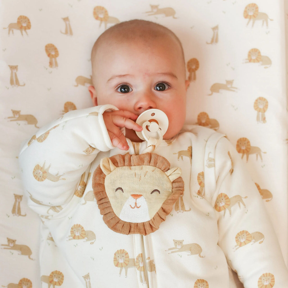 Pacifier cloth Lion - Yellow