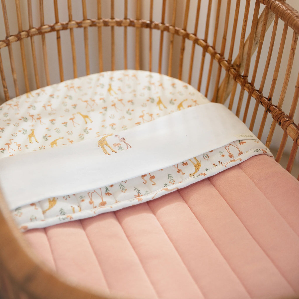 Crib blanket - Pink - Blooming Safari