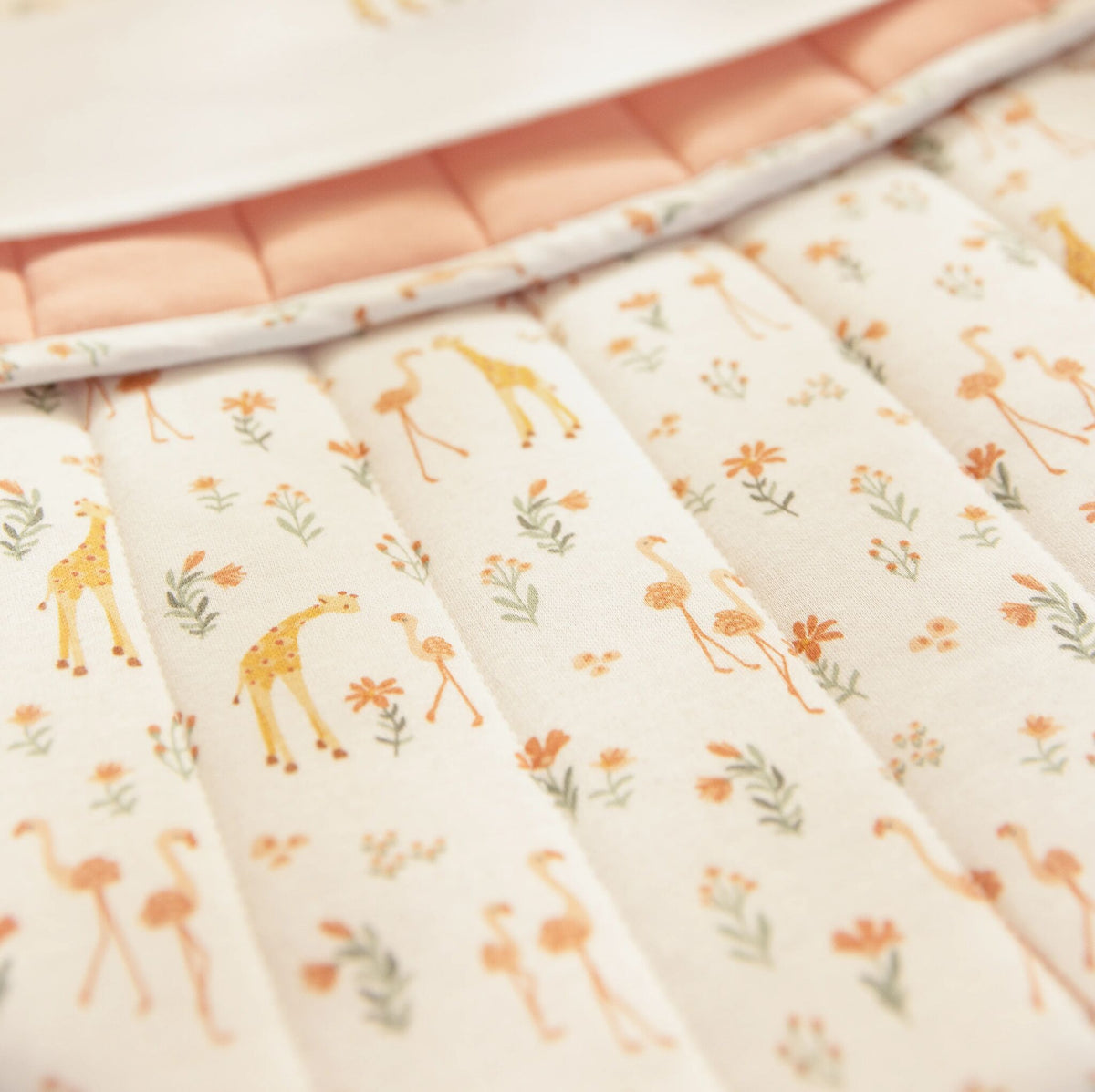 Crib sheet Flamingo - White