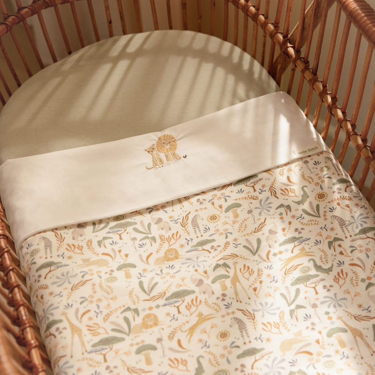 Crib sheet Lion - White