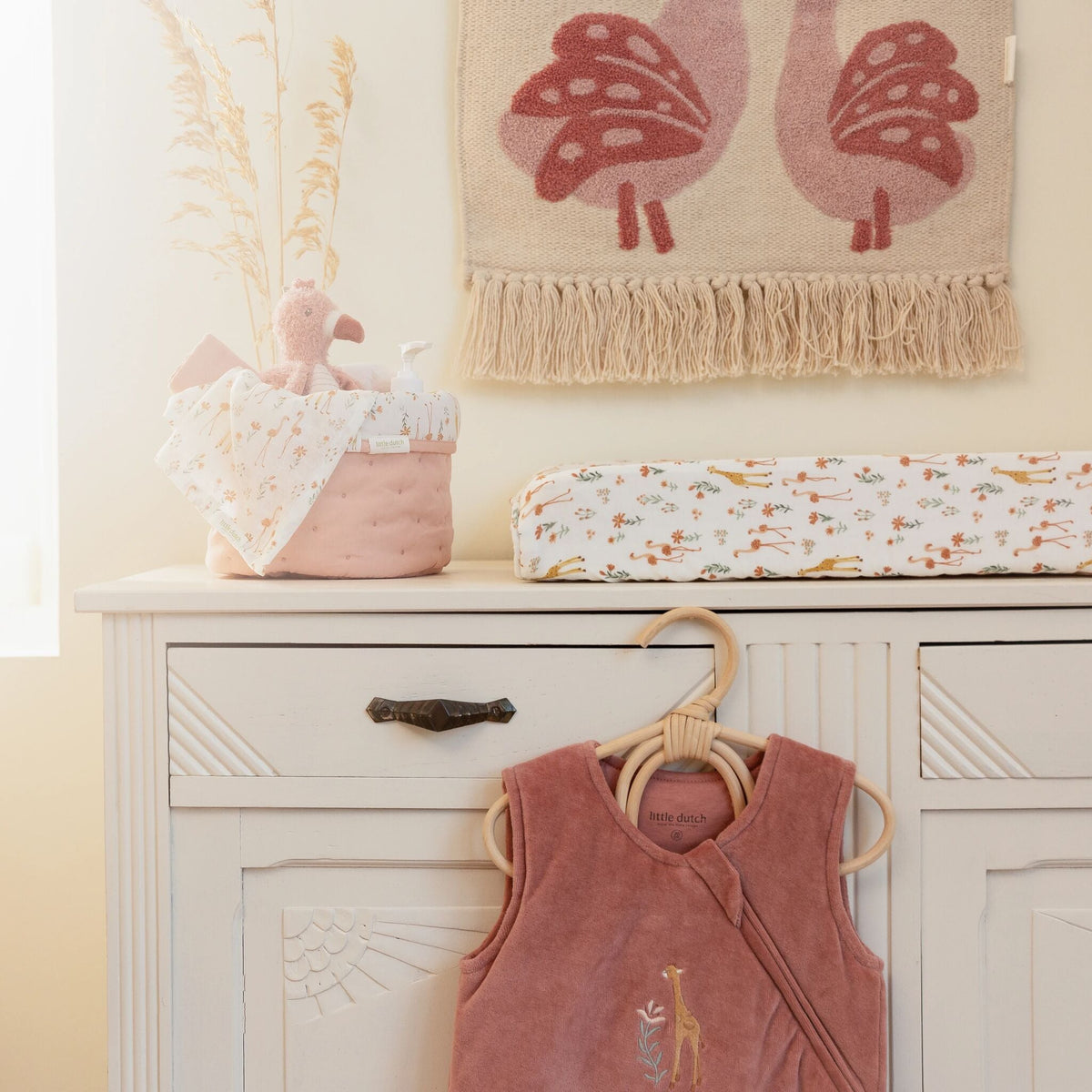 Storage basket - Pink - Blooming Safari