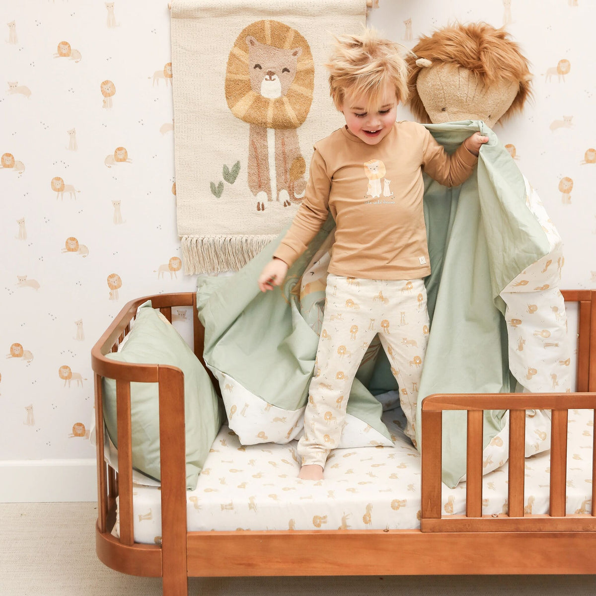 Duvet cover - Green - Safari Leo