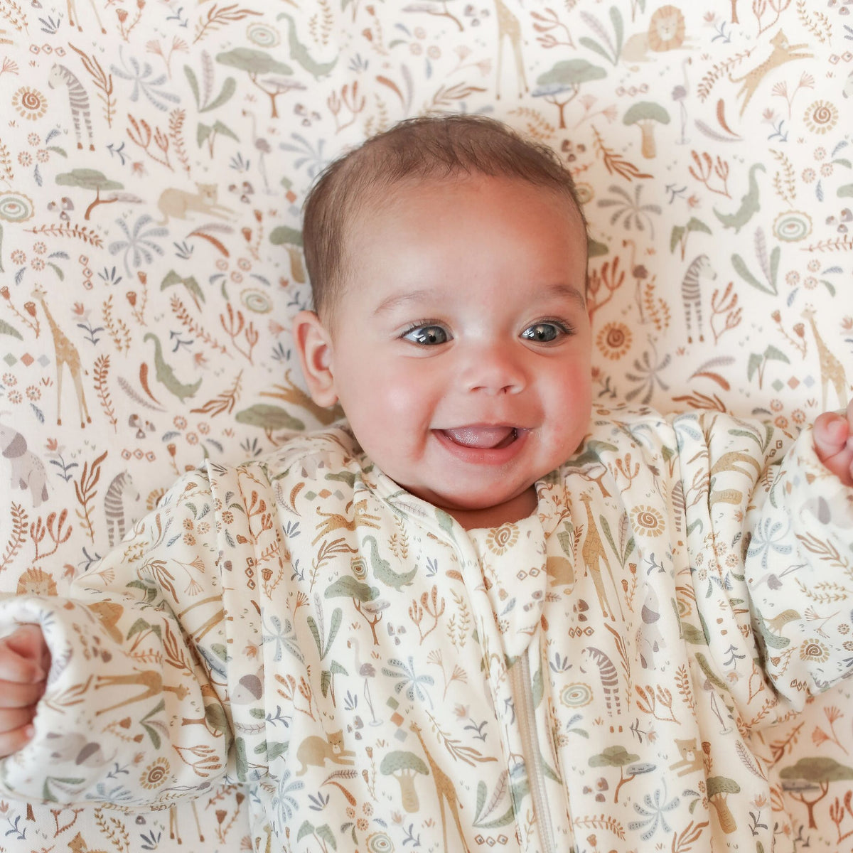 Fitted sheet - Blooming Safari