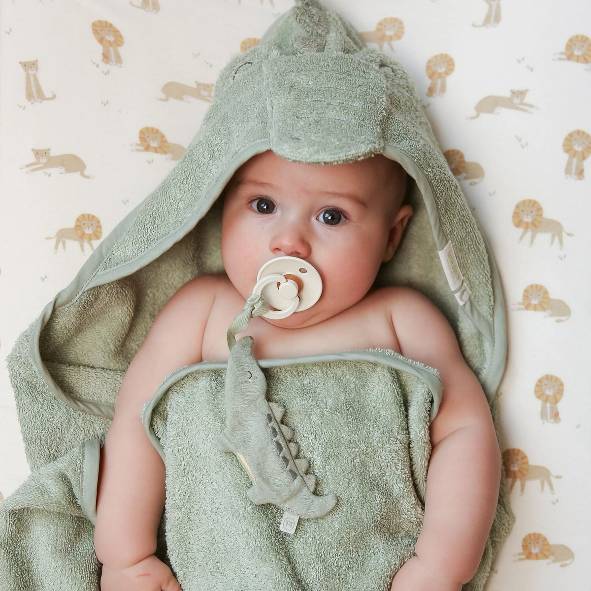Bath cape Crocodile - Green