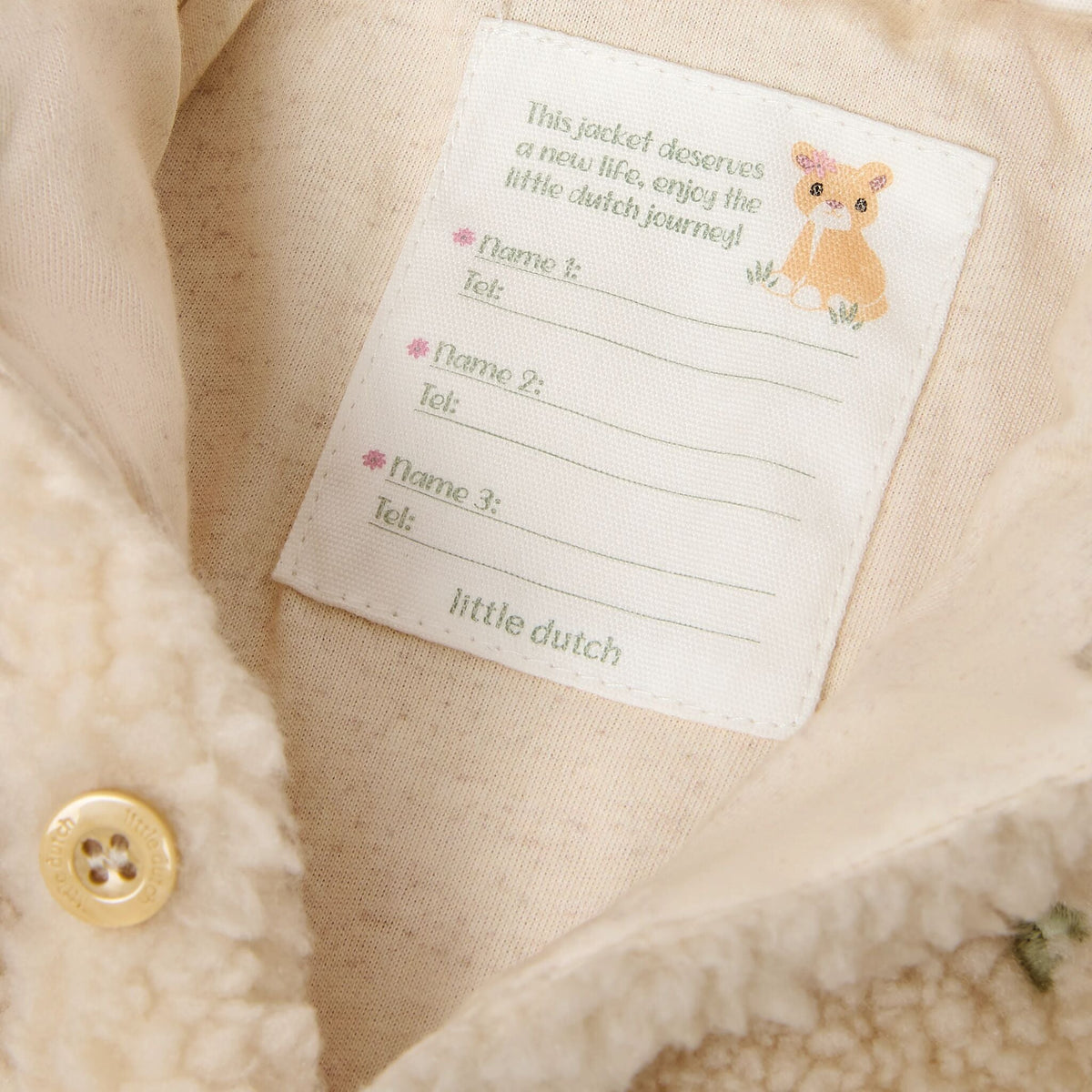 Teddy Coat Sand Paw Print