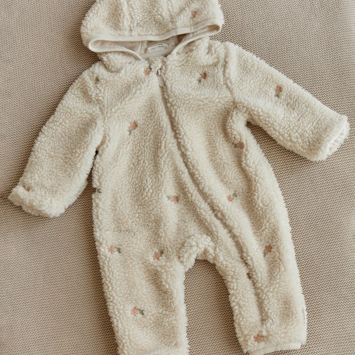 Teddy Suit Sand Flower Print