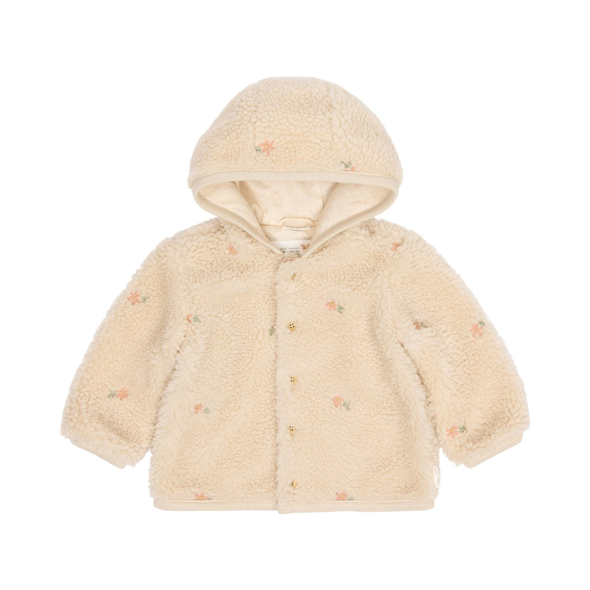 Teddy Jacket Sand Flower Print