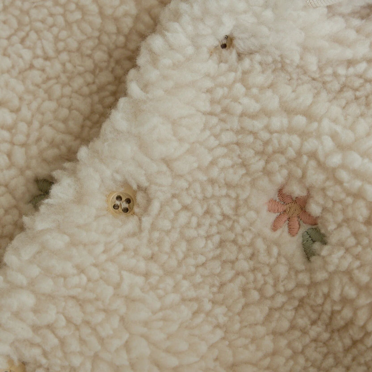 Teddy Jacket Sand Flower Print