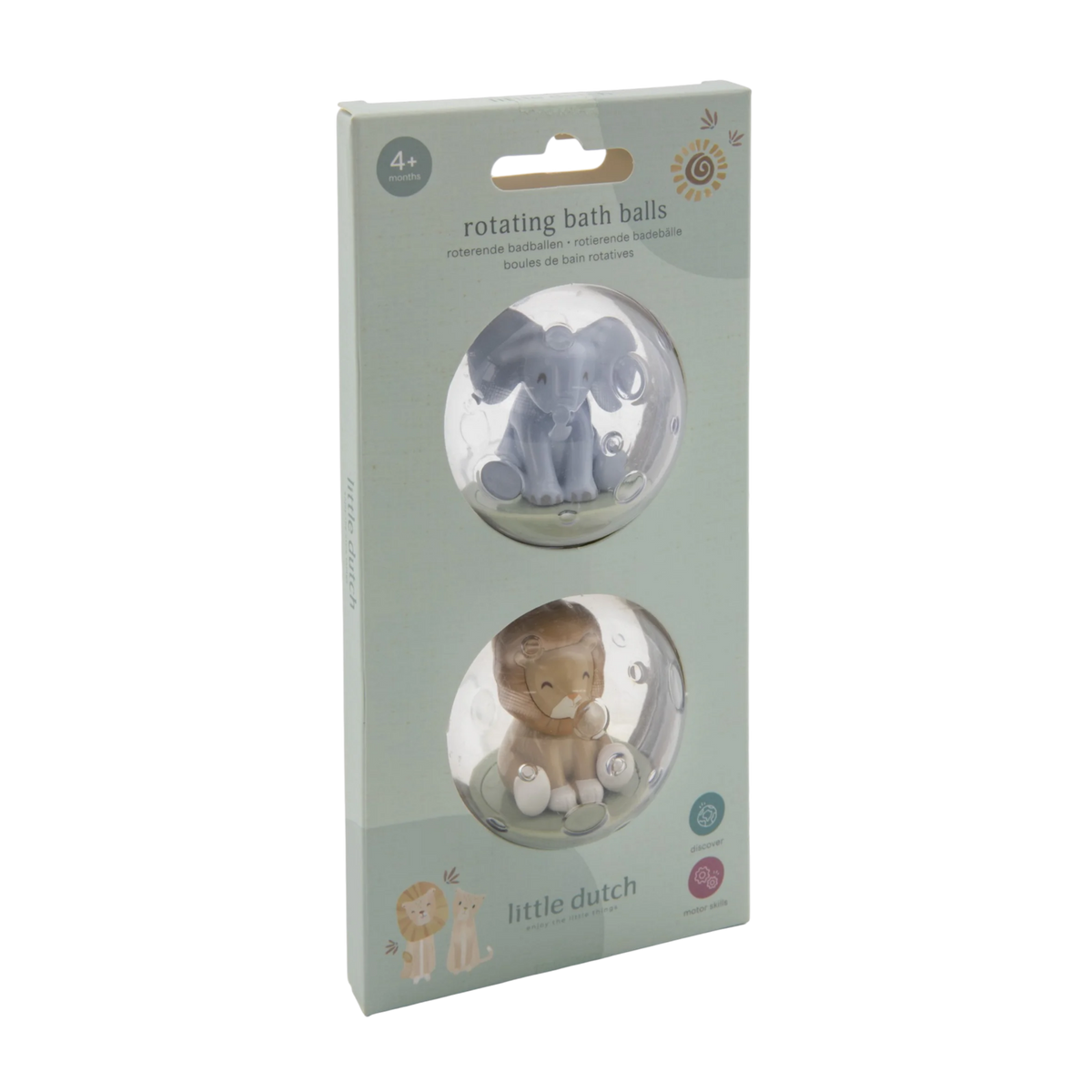 Rotating Bath Balls Green Safari Animals