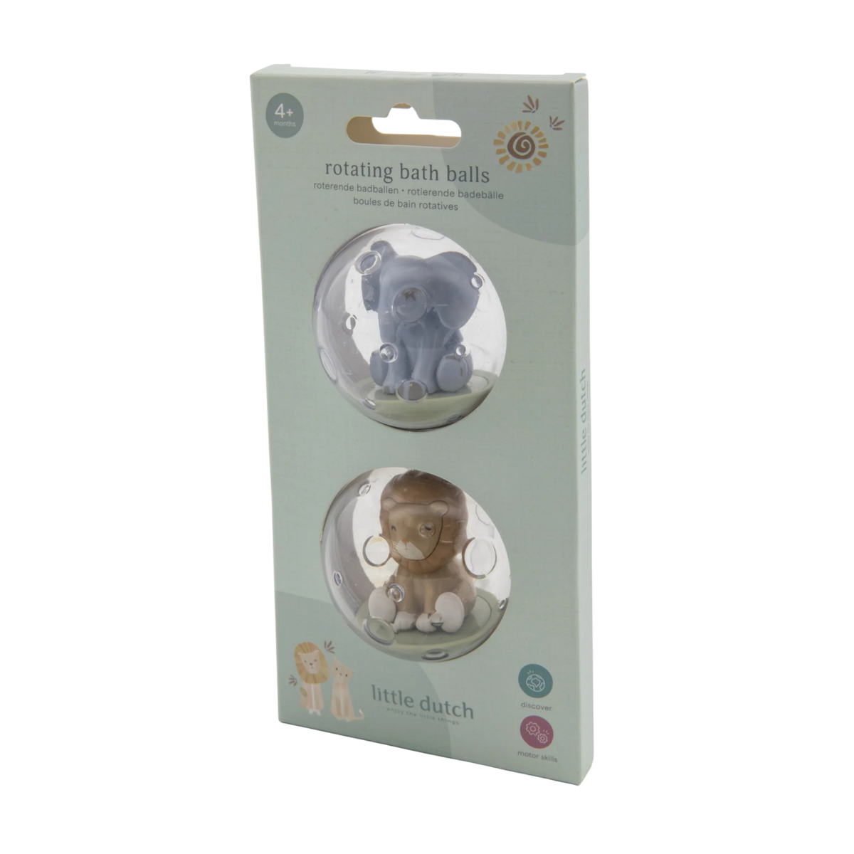 Rotating Bath Balls Green Safari Animals