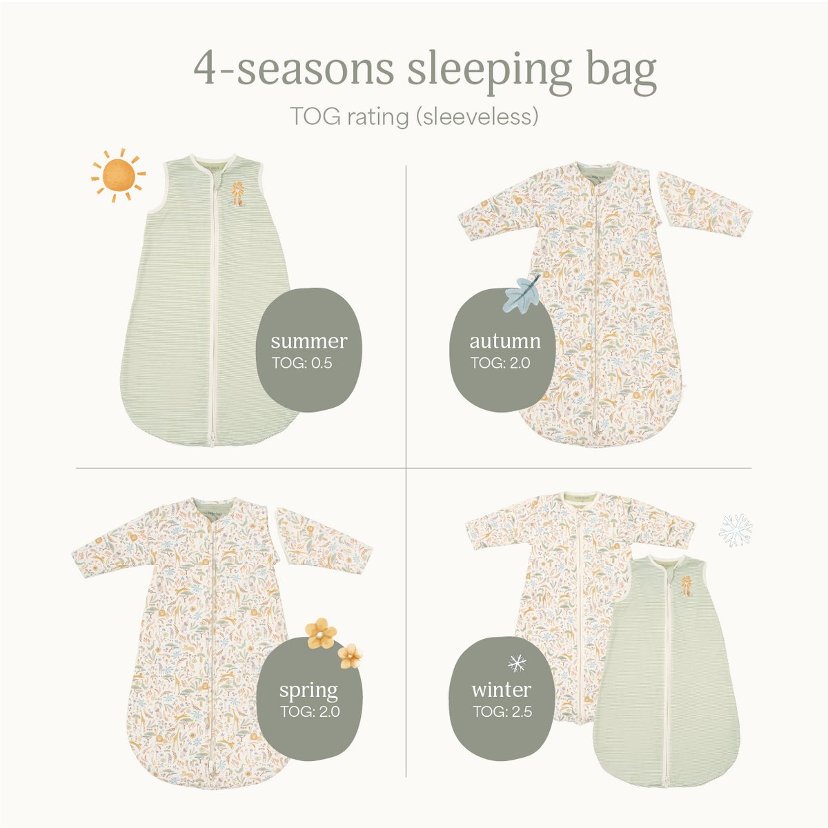 Sleeping bag 4 Seasons - Safari Wonders