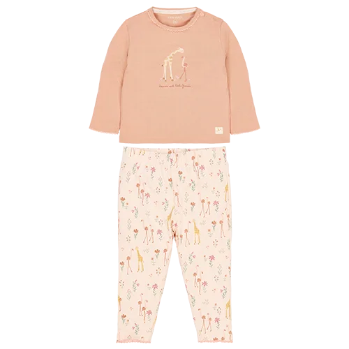 Two-piece pajamas blooming safari