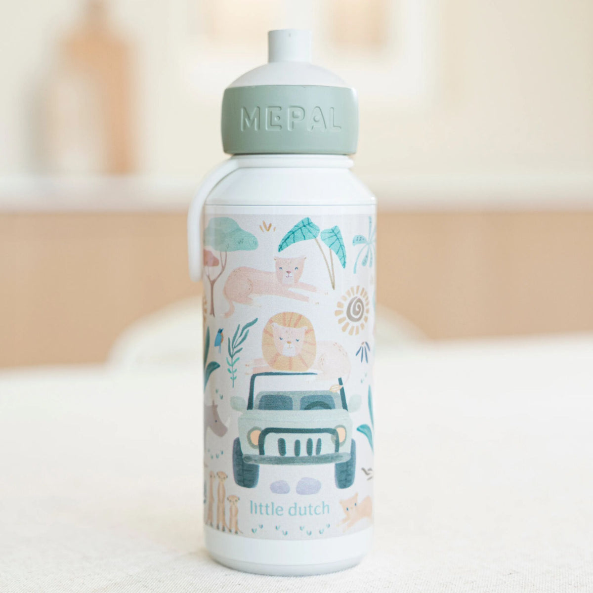 Drinking bottle child pop-up 400 ml - Mepal Campus - Safari Friends