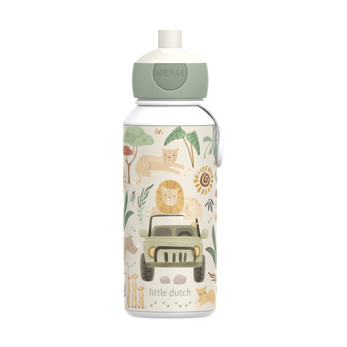 Drinking bottle child pop-up 400 ml - Mepal Campus - Safari Friends