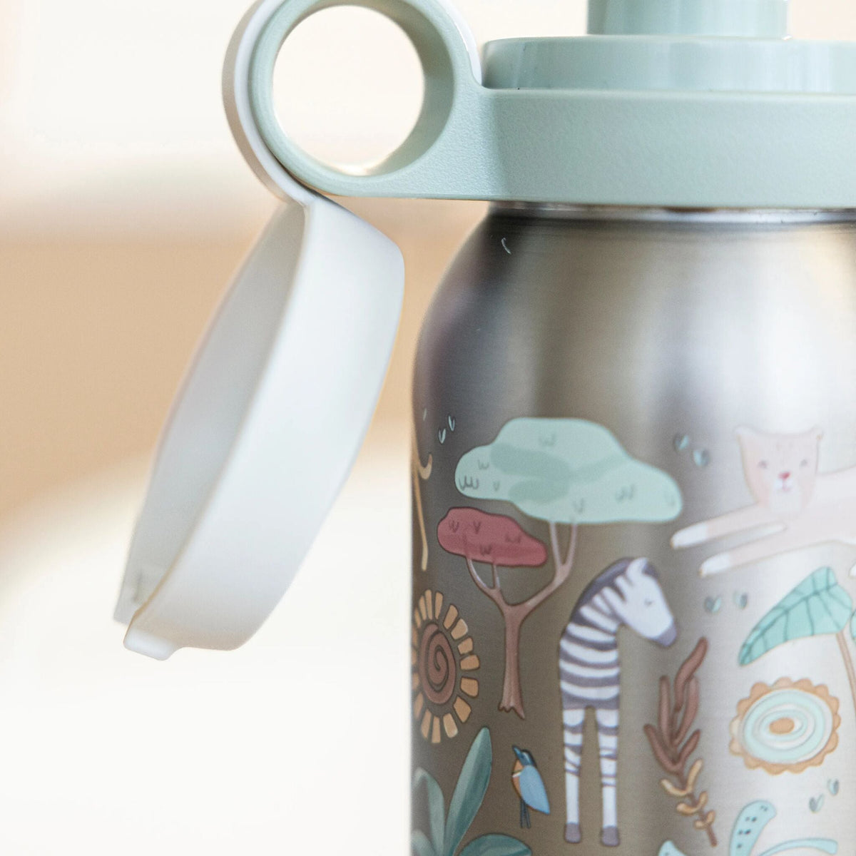 Thermos bottle for children stainless steel flip cap 500 ml - Mepal Campus - Safari Friends