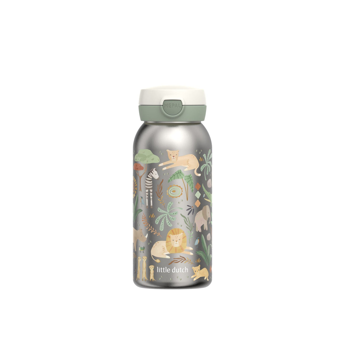 Thermos bottle for children stainless steel flip cap 500 ml - Mepal Campus - Safari Friends