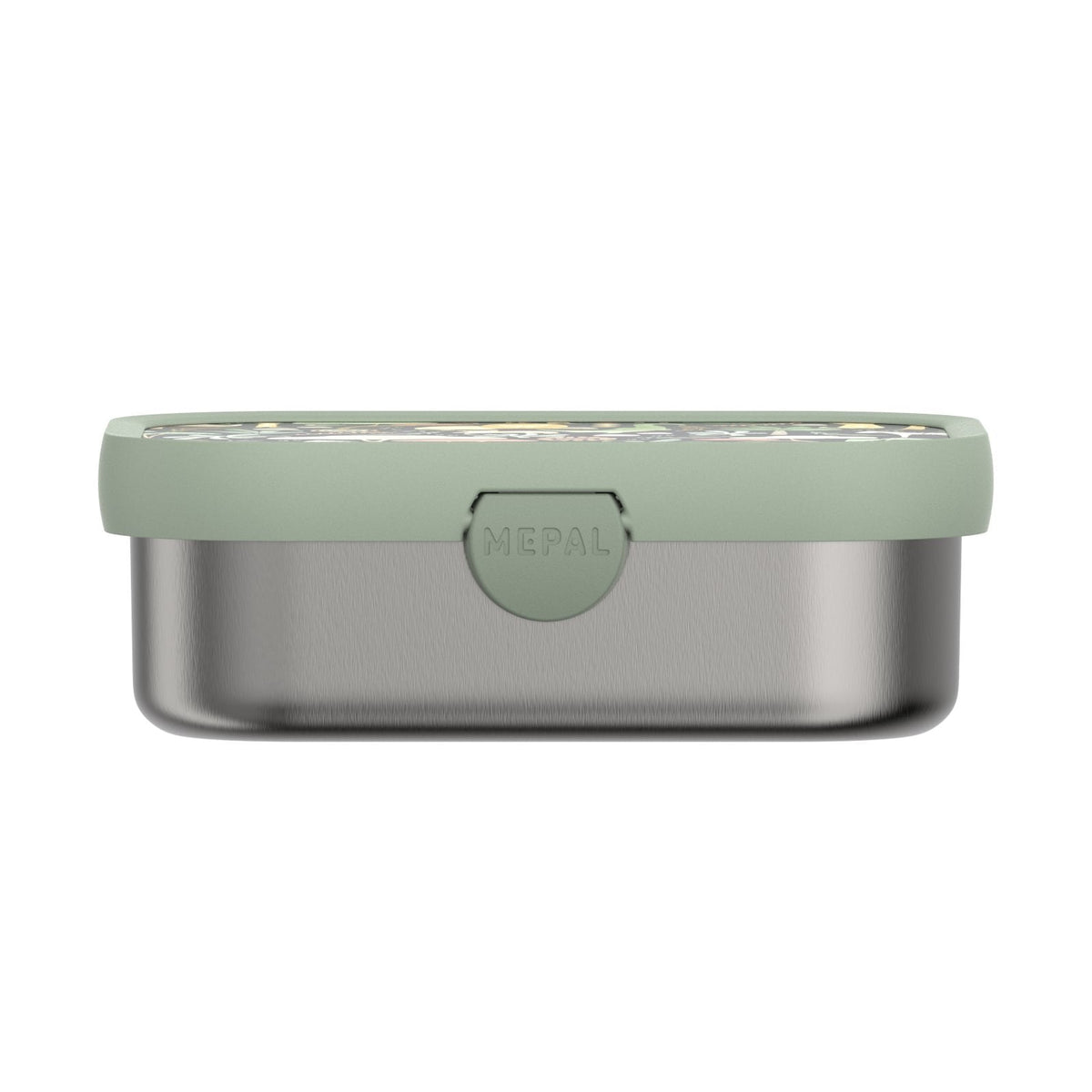 Lunch box with compartments stainless steel 750 ml with fork - Mepal Campus - Safari Friends