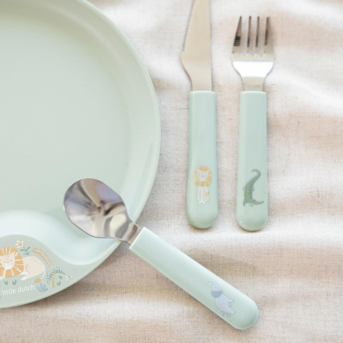 Children's cutlery 3-piece - Mepal Mio - Safari Friends
