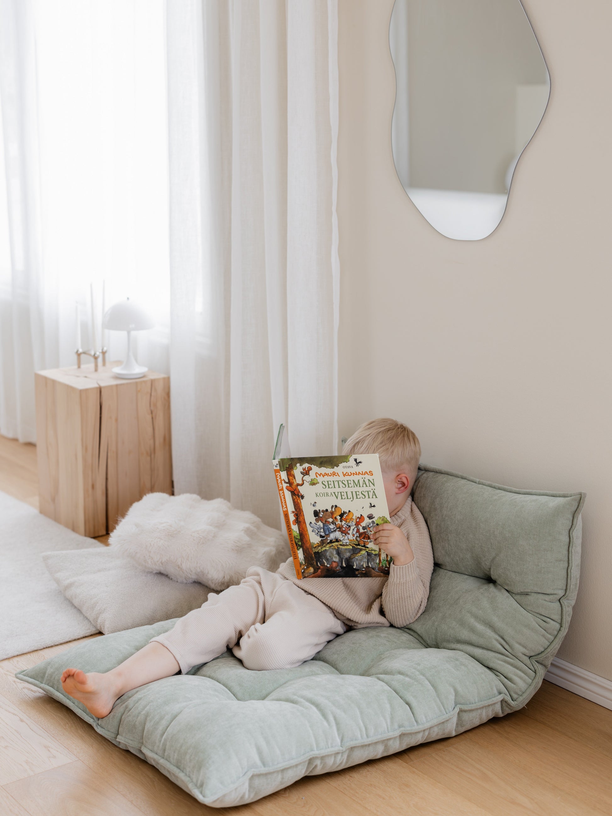 VIENO tufted floor cushion | sage