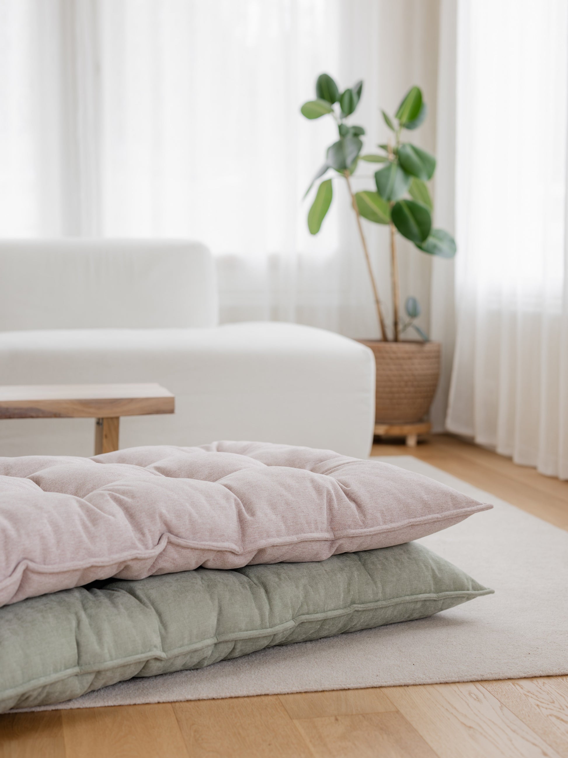 VIENO tufted floor cushion | sage