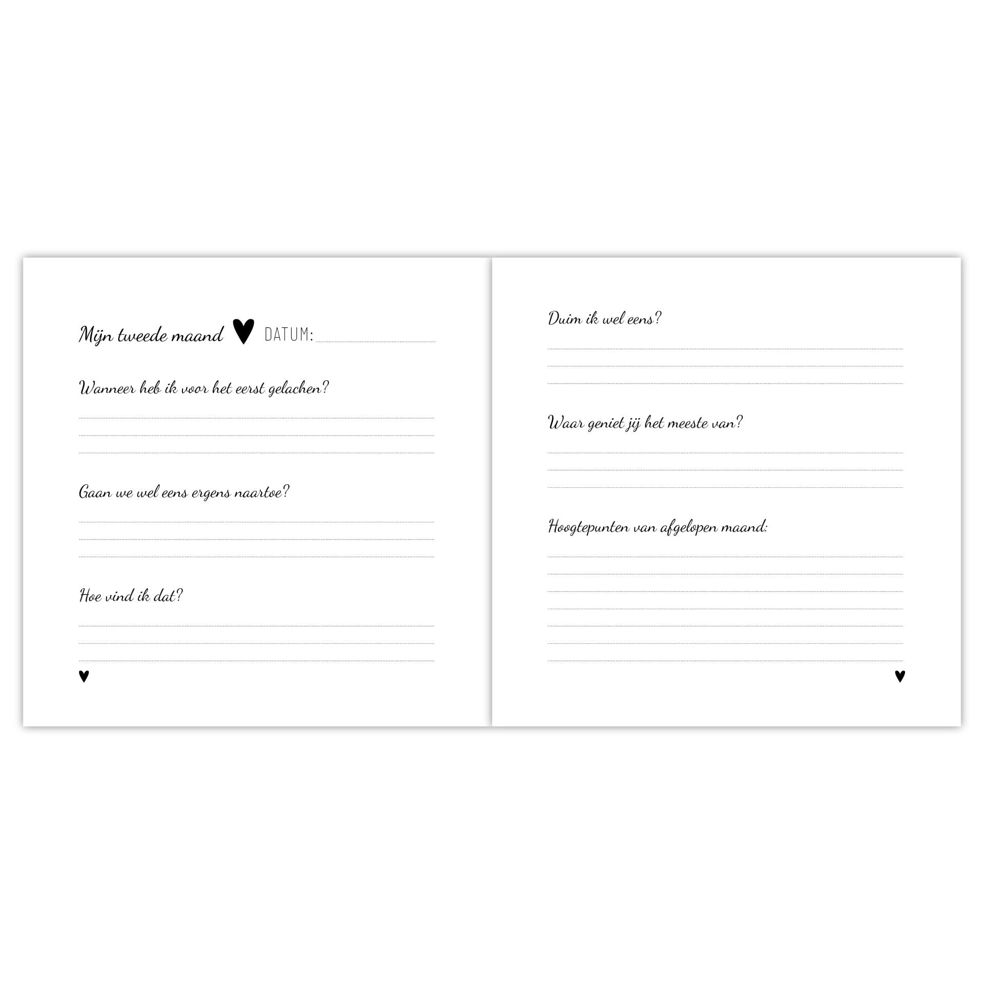 Babyboek | Mijn eerste jaar | Hart