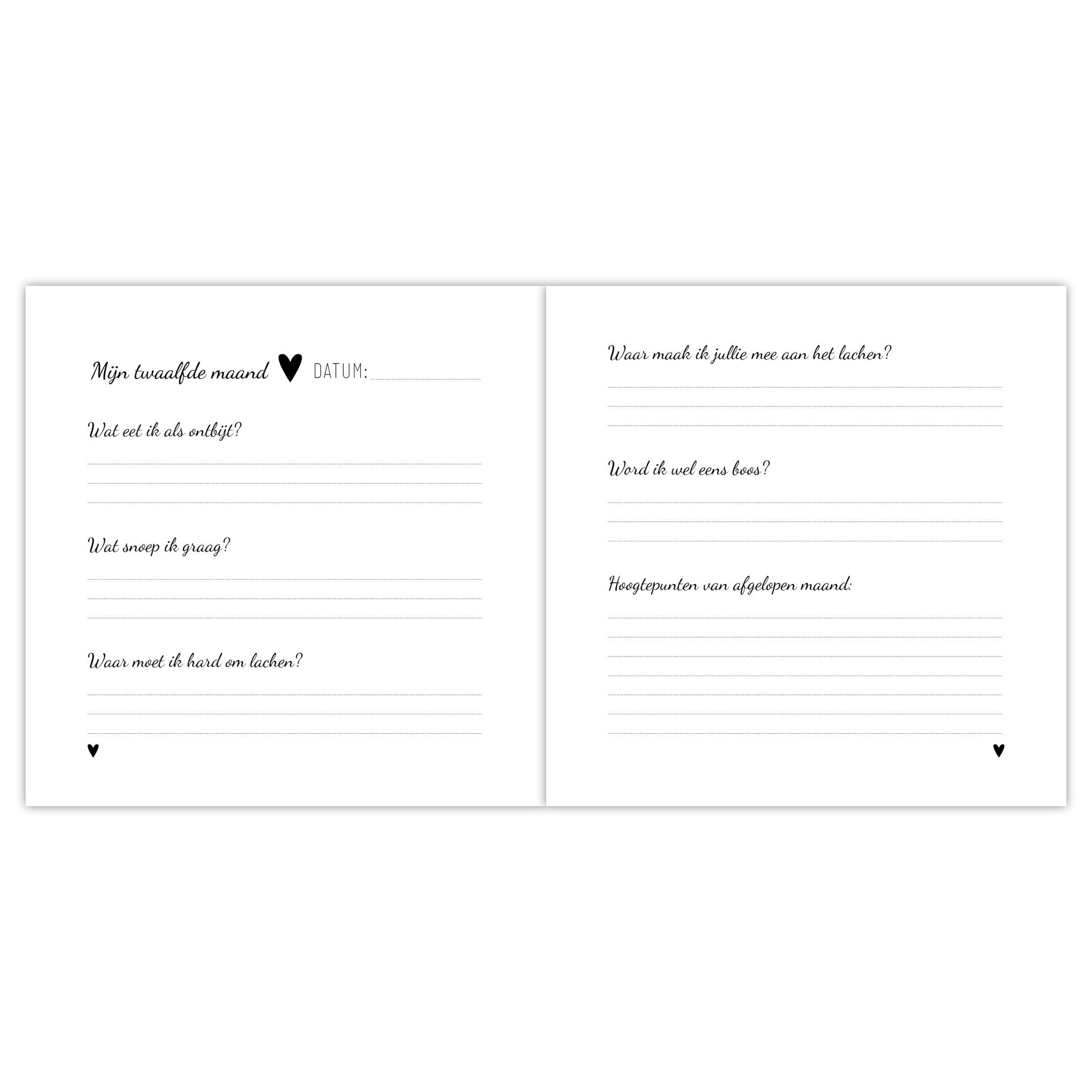 Babyboek | Mijn eerste jaar | Hart