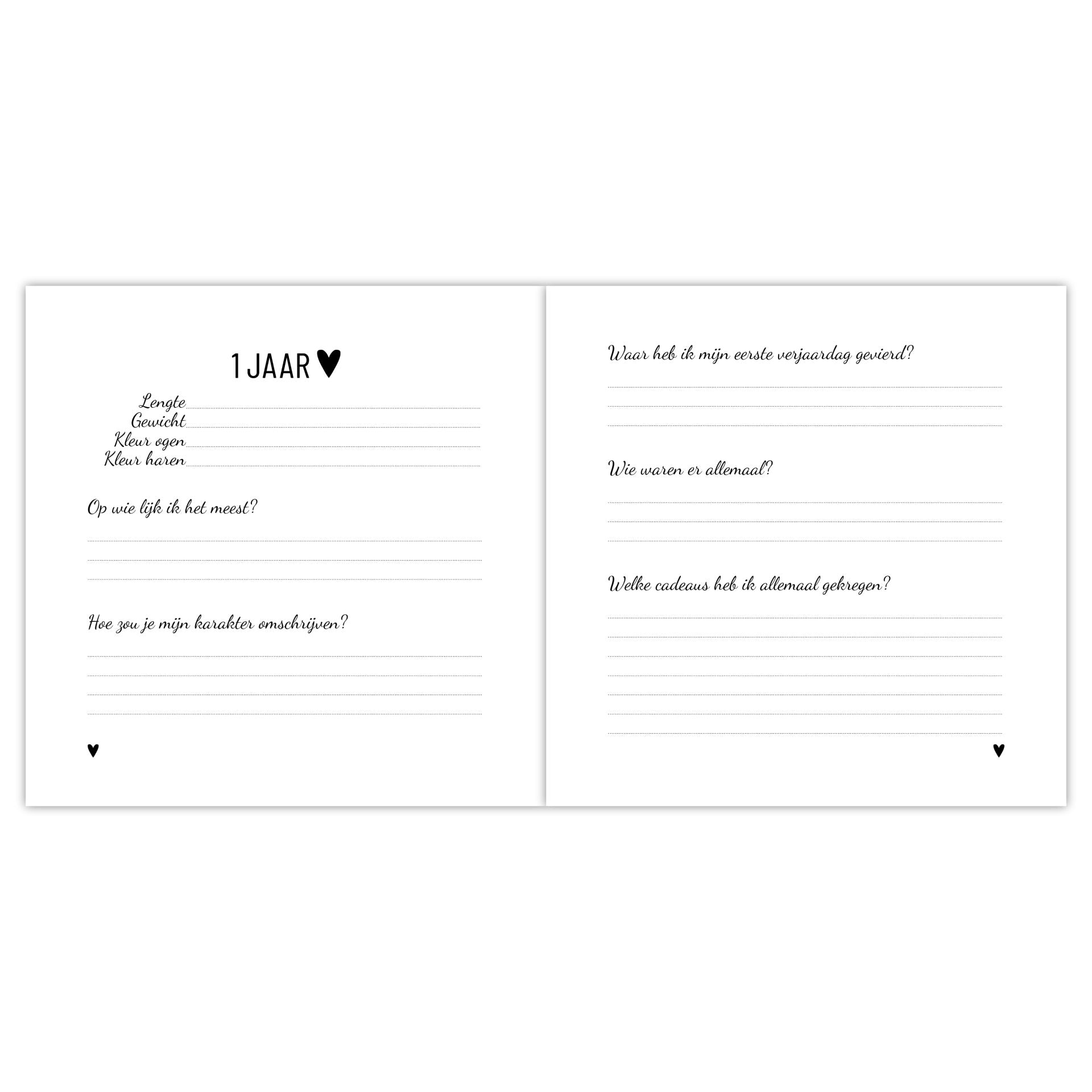 Babyboek | Mijn eerste jaar | Hart