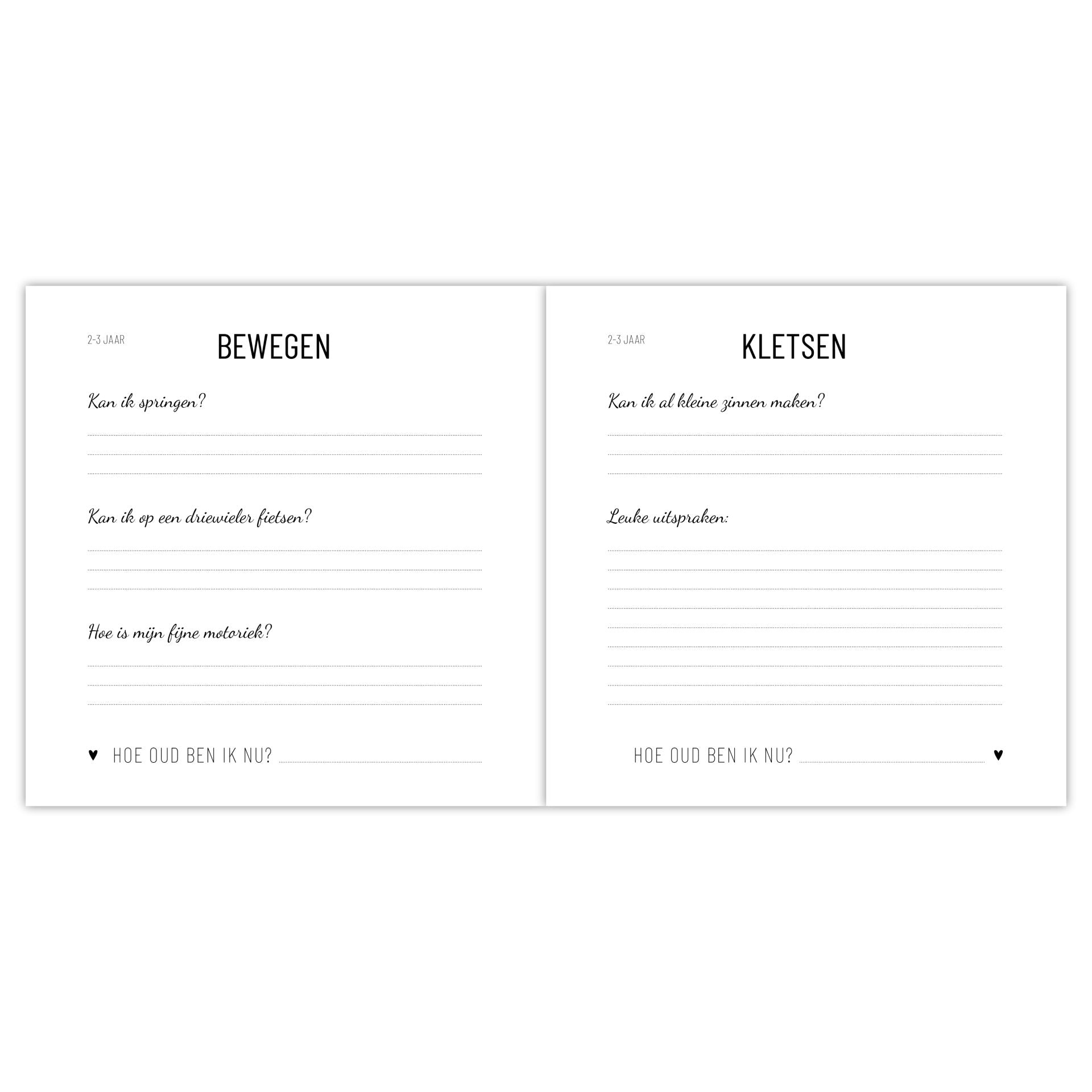 Opgroeiboek | 1-4 jaar
