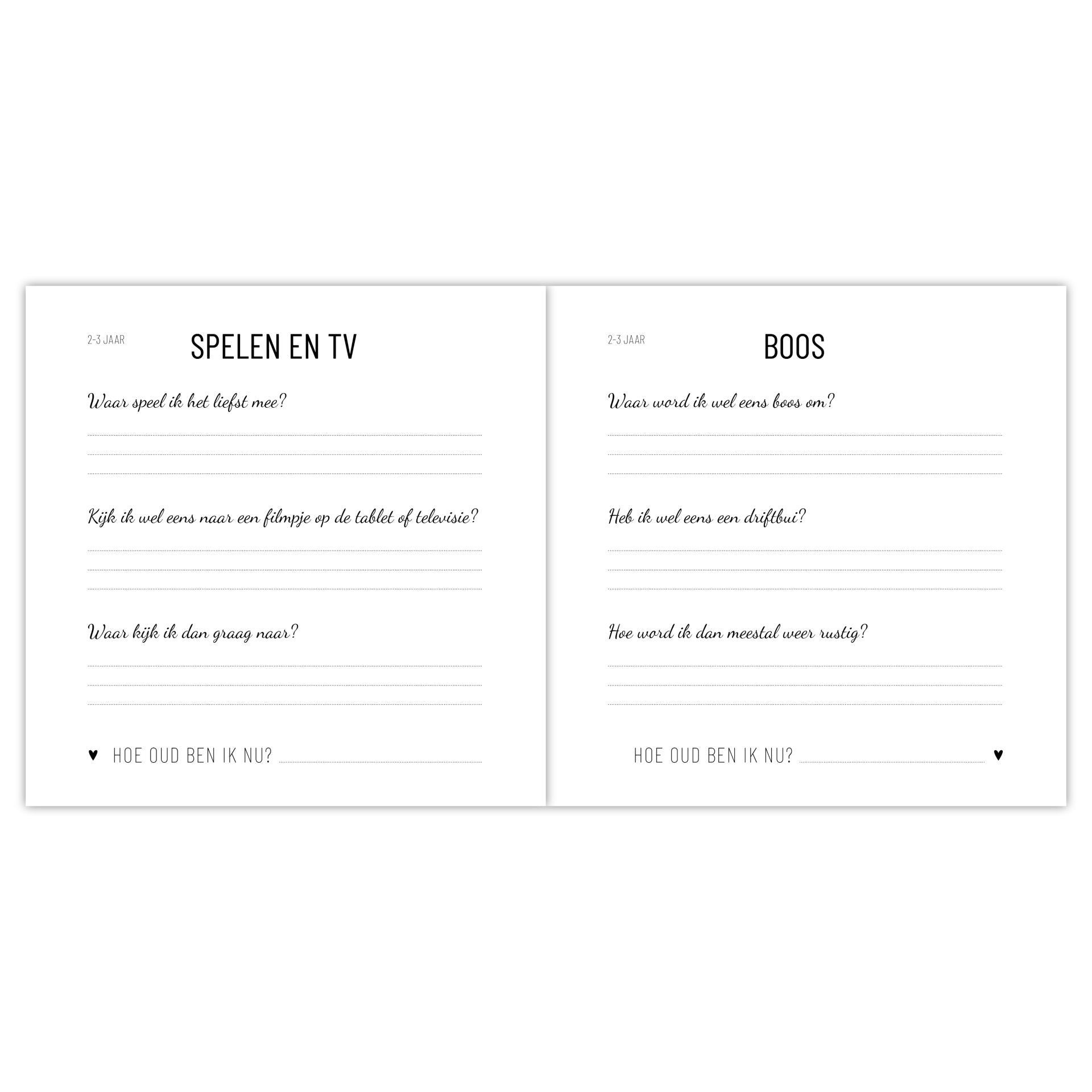 Opgroeiboek | 1-4 jaar