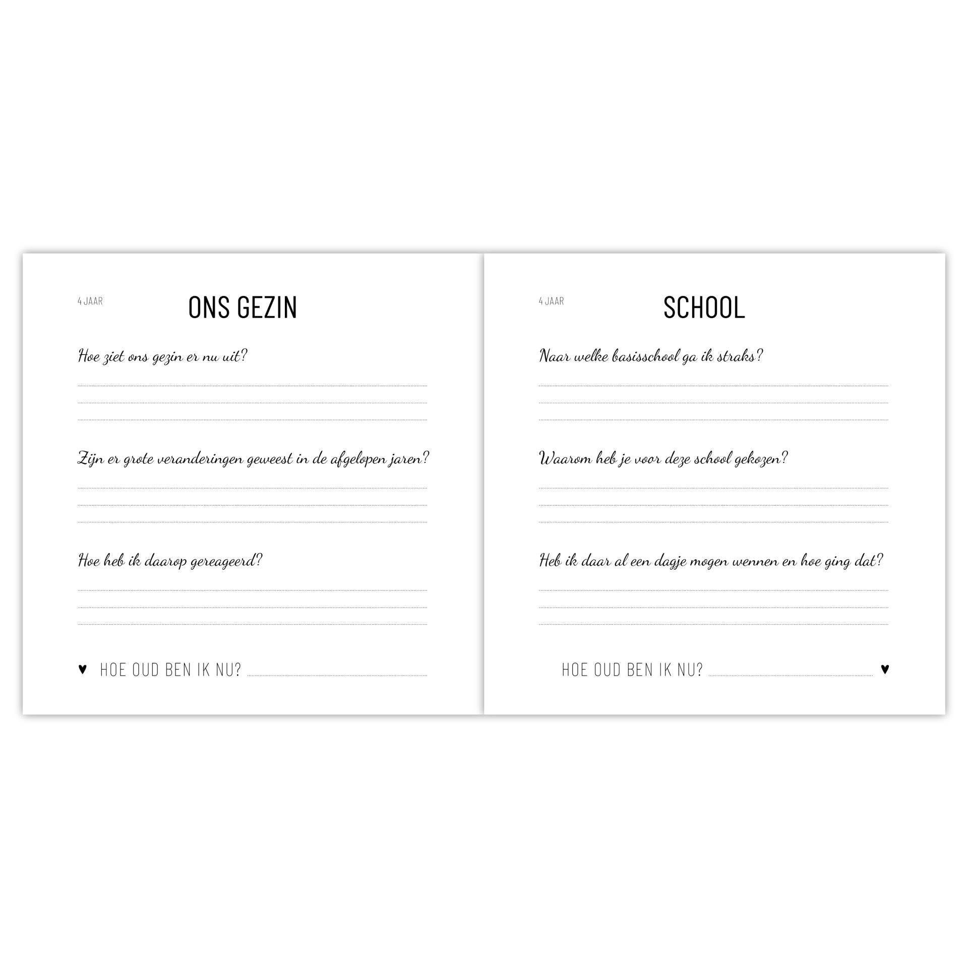 Opgroeiboek | 1-4 jaar