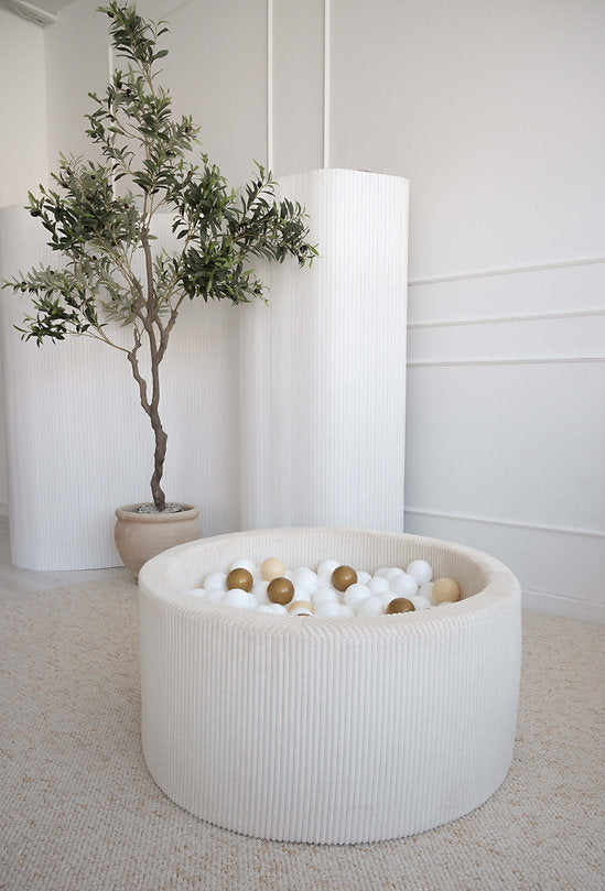 Moje. Rib Velvet Ballenbad- 90x40 cm - Créme