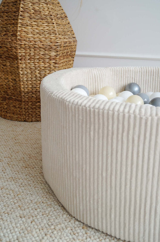 Moje. Rib Velvet Ballenbad- 90x30 cm - Créme