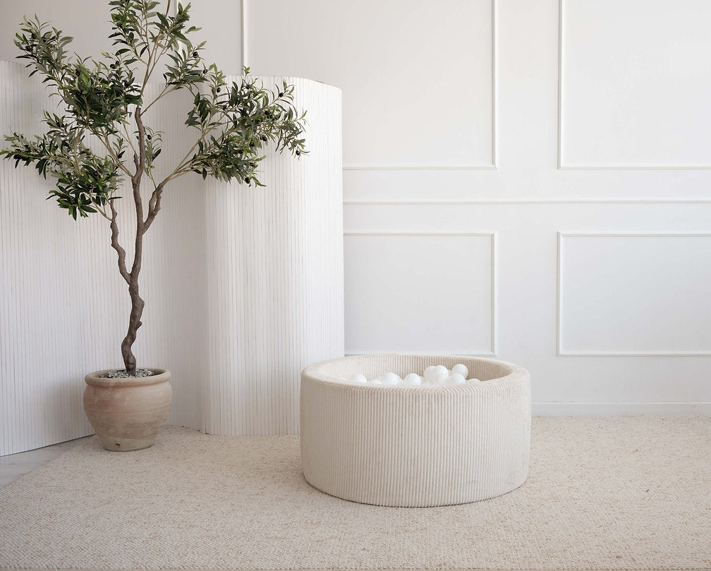 Moje. Rib Velvet Ballenbad- 90x40 cm - Créme