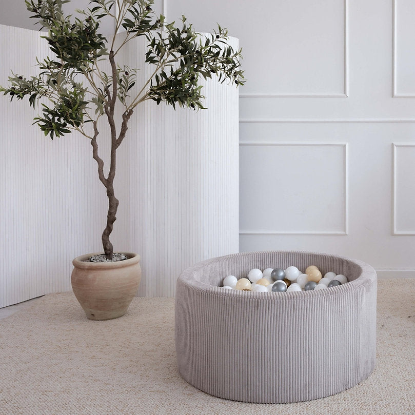 Moje. Rib Velvet Ballenbad- 90x40 cm - Grey