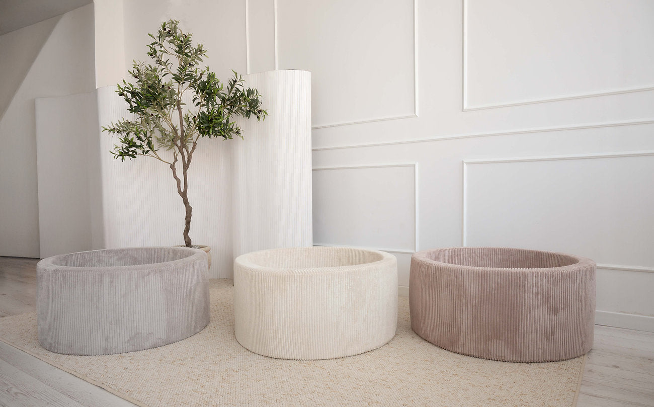Moje. Rib Velvet Ballenbad- 90x40 cm - Créme