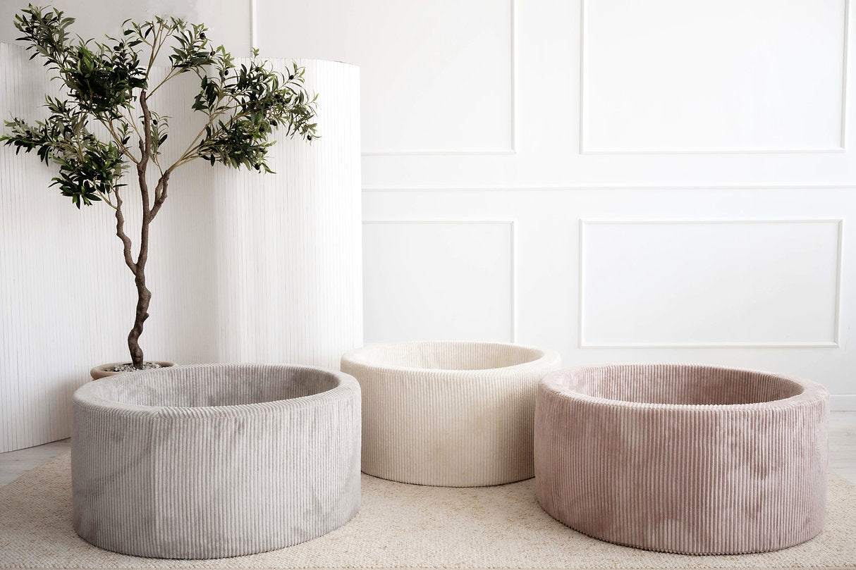Moje. Rib Velvet Ballenbad- 90x40 cm - Créme