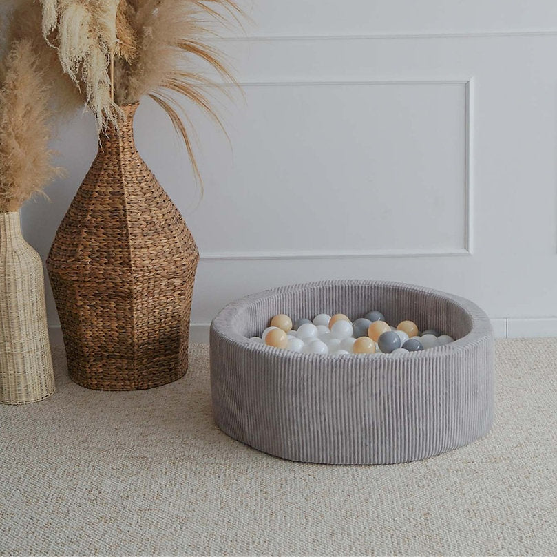 Moje. Rib Velvet Ballenbad- 90x30 cm - Grey