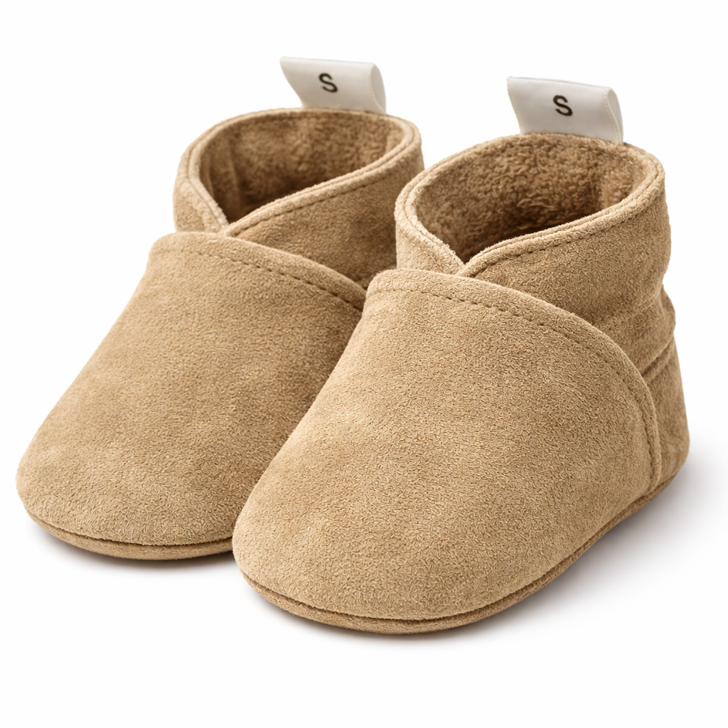 Babyslofjes Beige Suede