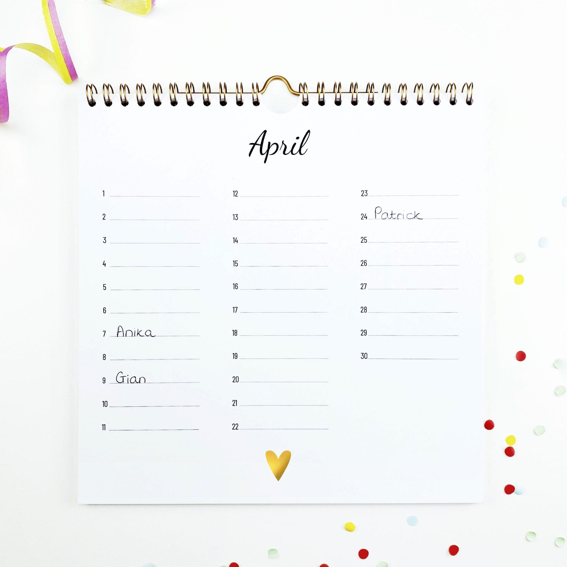 Kalender | Voor de verjaardagen