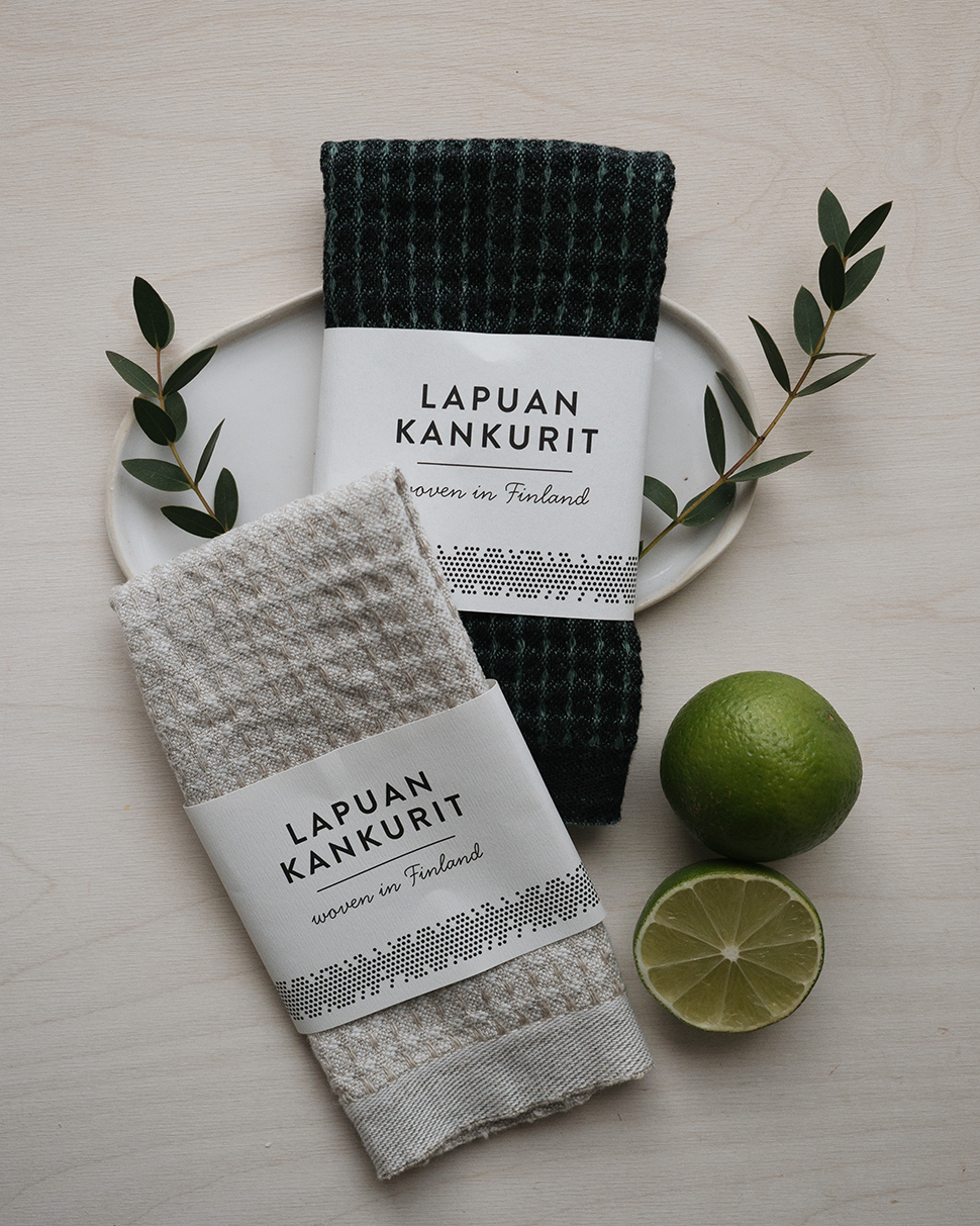 MAIJA washcloth | black-aspen green
