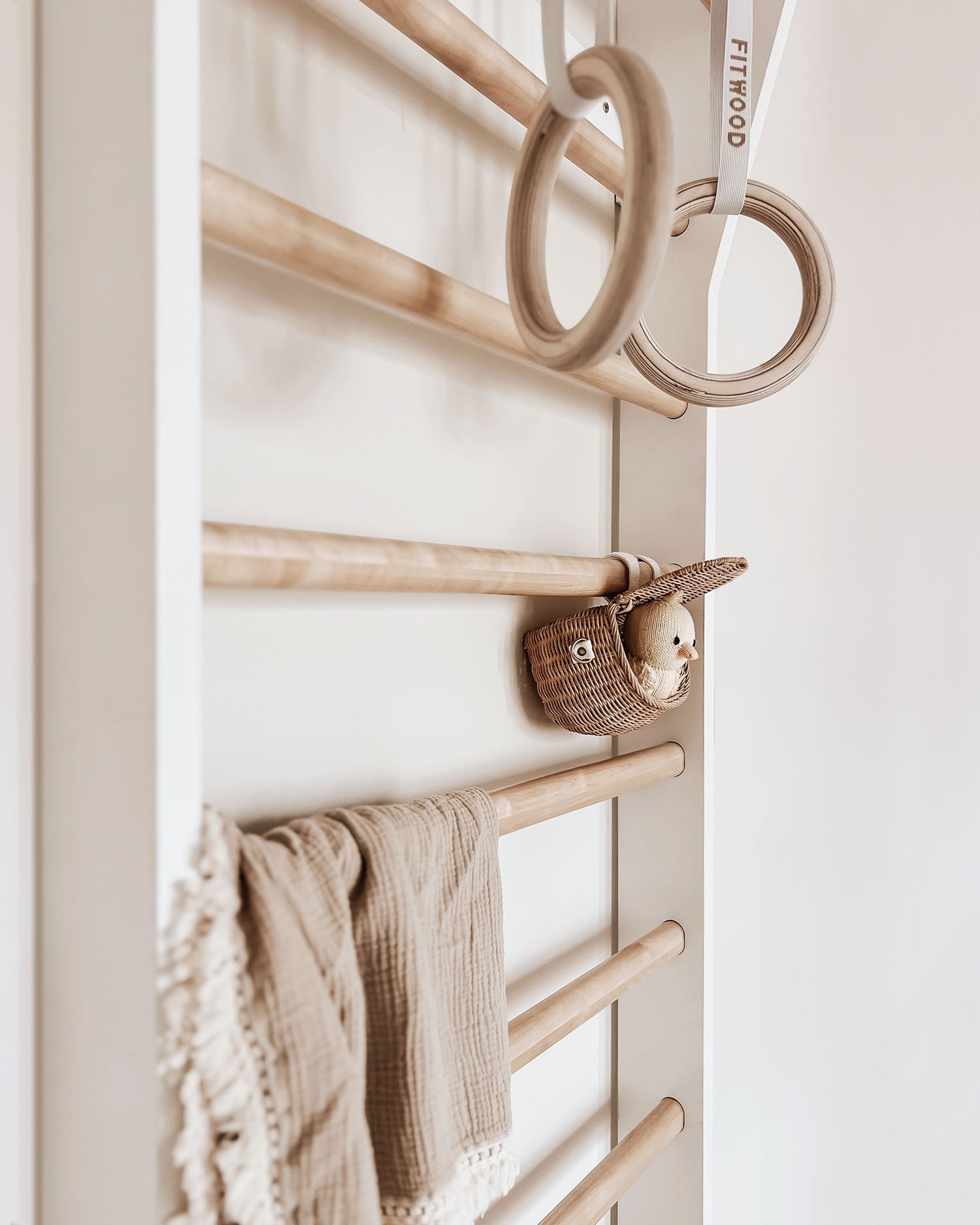 TAIMI wall bars | white - birch