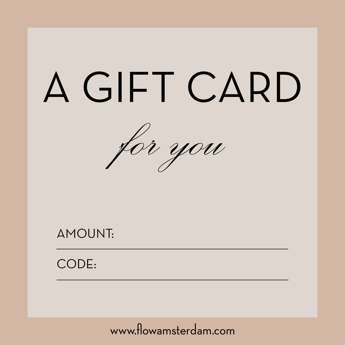 Flow Amsterdam Gift Card