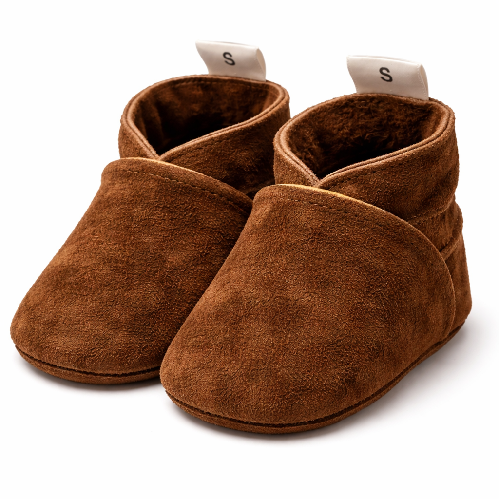 Babyslofjes Cognac Suede