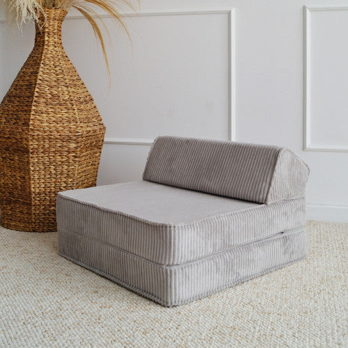 Moje.  Velvet Rib Velvet - Lounger Grey