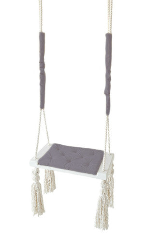 Junior schommel Graphite - witte zitting