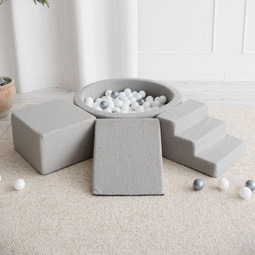 Moje. 3 elementen + Ballenbad 90x30 - Boucle - Grey
