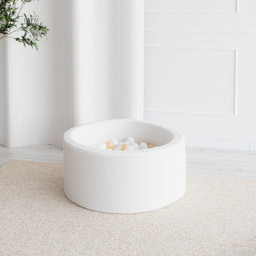 Moje. Bouclé Ballenbad- 90x40 cm - White