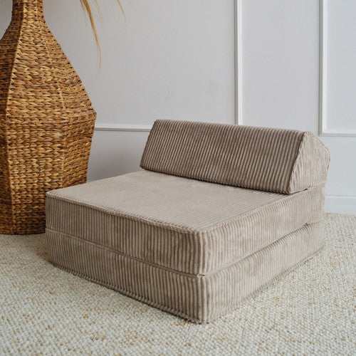 Moje.  Velvet Rib Velvet - Lounger Dark Beige
