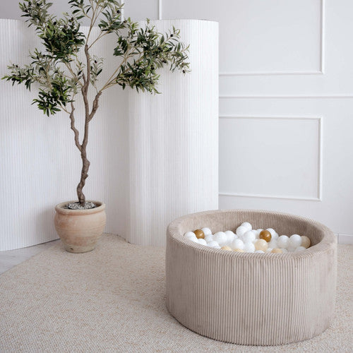 Moje. Rib Velvet Ballenbad- 90x40 cm - Dark Beige
