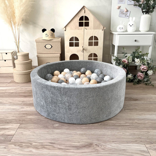 Moje. Ballenbad- 90x30 cm - Soft Velvet - Grey